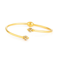 22 ayar altın ışıltılı bileklik, rodyum detaylı 22 ayar altın ışıltılı bileklik, rodyum detaylı