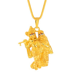 22 Ayar Altın Radha Krishna Kolye