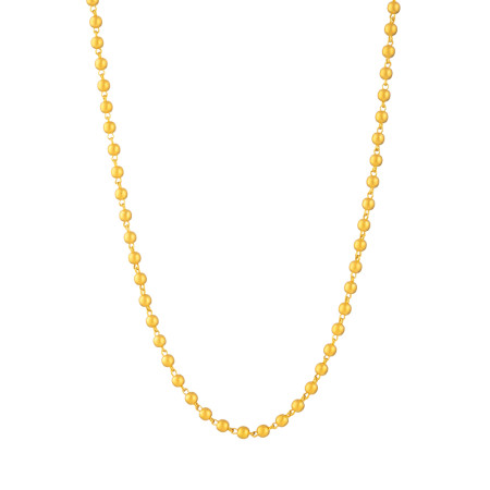 22ct Gold Matte Ball Chain 18 Inch 22ct Gold Matte Ball Chain 18 Inch