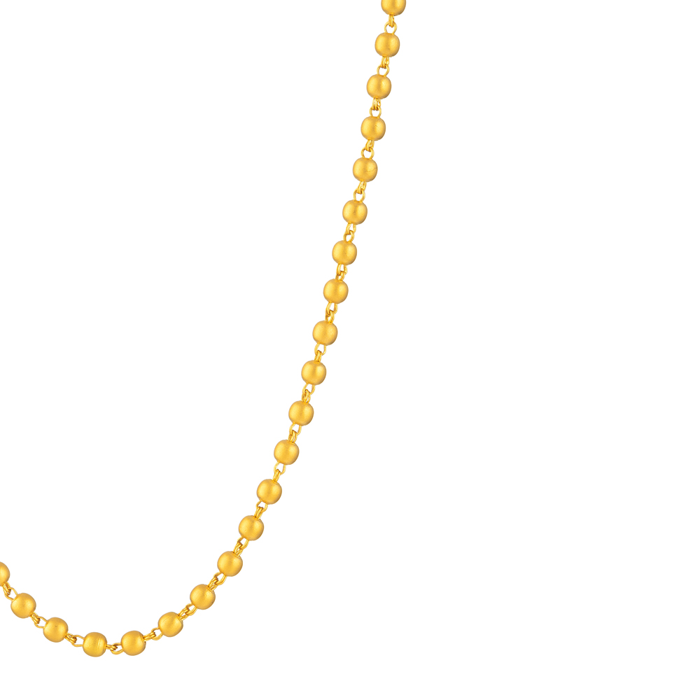 سلسلة كروية ذهبية غير لامعة عيار 22 قيراط 18 بوصة سلسلة كروية ذهبية غير لامعة عيار 22 قيراط 18 بوصة