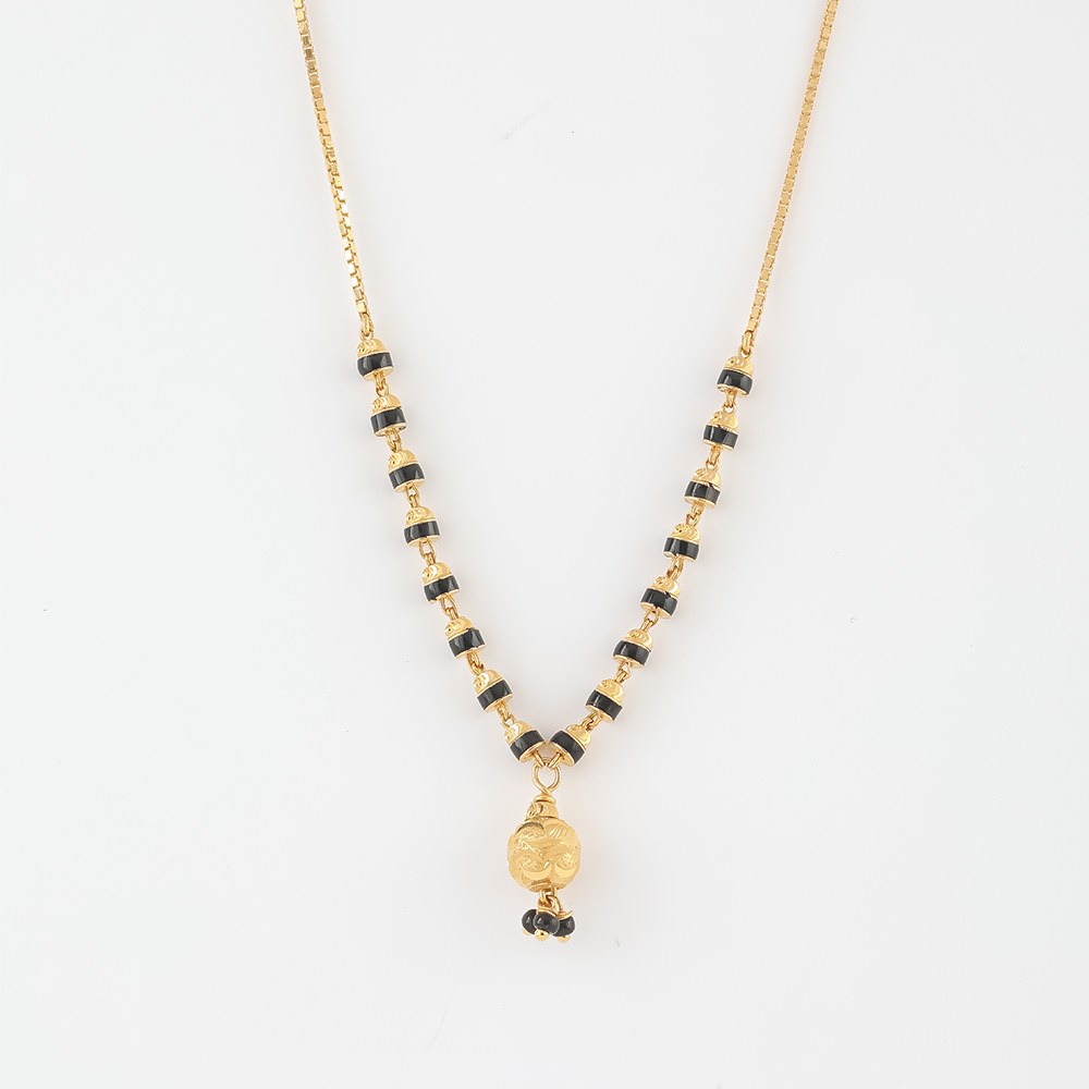 22ct Gold Mangalsutra mit Drop Anhänger | 19 Zoll
