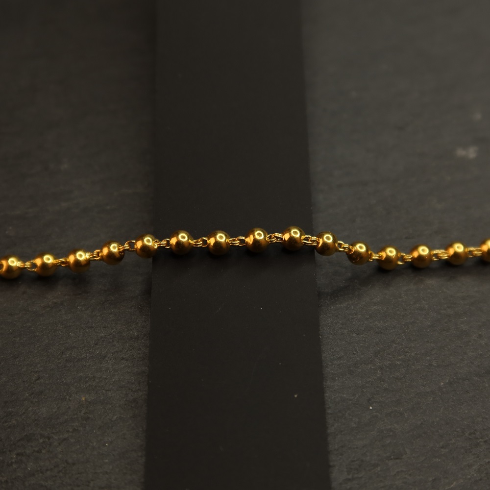 22ct Gold Bracelet Beaded | 7.5 inches