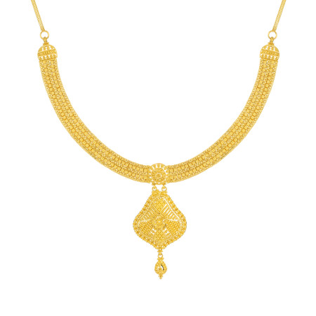 22Ct Gold Jali Choker Necklace