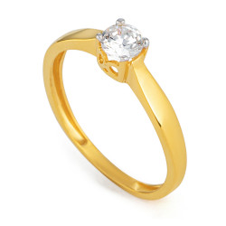 22ct Gold Damen CZ Ring Größe J 22ct Gold Damen CZ Ring Größe J