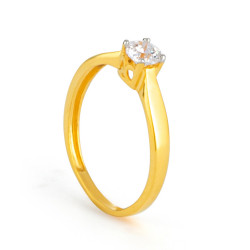 22ct Gold Damen CZ Ring Größe J 22ct Gold Damen CZ Ring Größe J