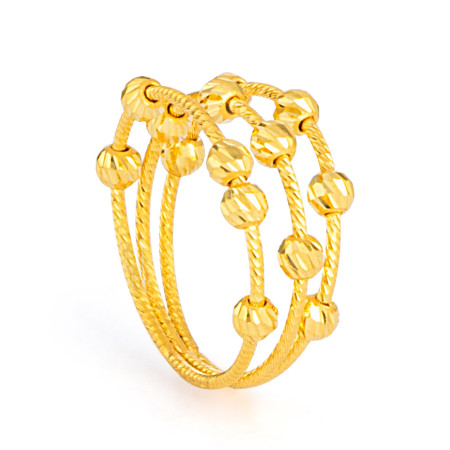 22ct Gold Multi-Band Beaded Ring | Size L 22ct Gold Multi-Band Beaded Ring | Size L
