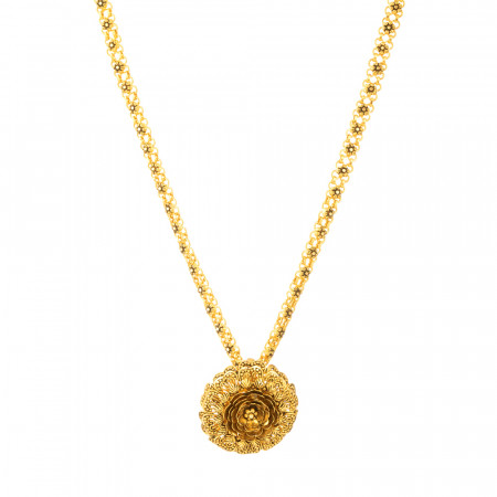 22ct Gold Floral Pendant | 5mm 22ct Gold Floral Pendant | 5mm