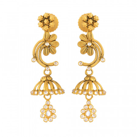 22 Carat Gold Indian Earrings 22 Carat Gold Indian Earrings