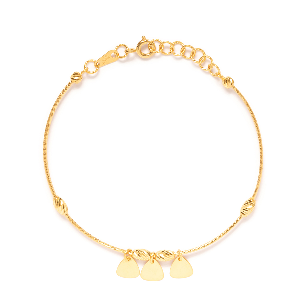 22 Ayar Altın Bayan Yaprak Charm Bileklik 22 Ayar Altın Bayan Yaprak Charm Bileklik