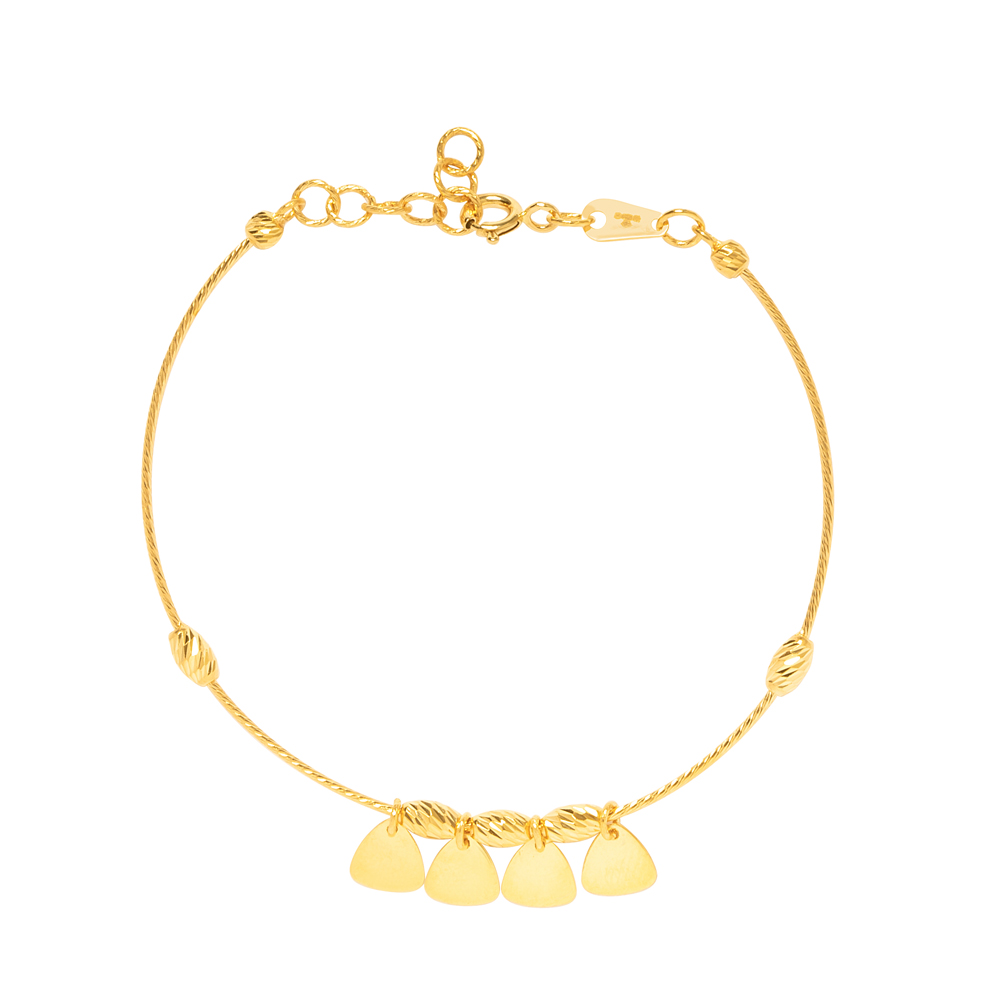 22 Ayar Altın Kadın Yaprak Charm Bileklik 22 Ayar Altın Kadın Yaprak Charm Bileklik