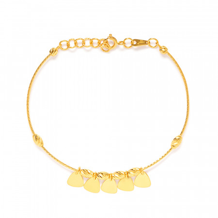 22ct Gold Women's Leaf Charm Banglet 22ct Gold Women's Leaf Charm Banglet