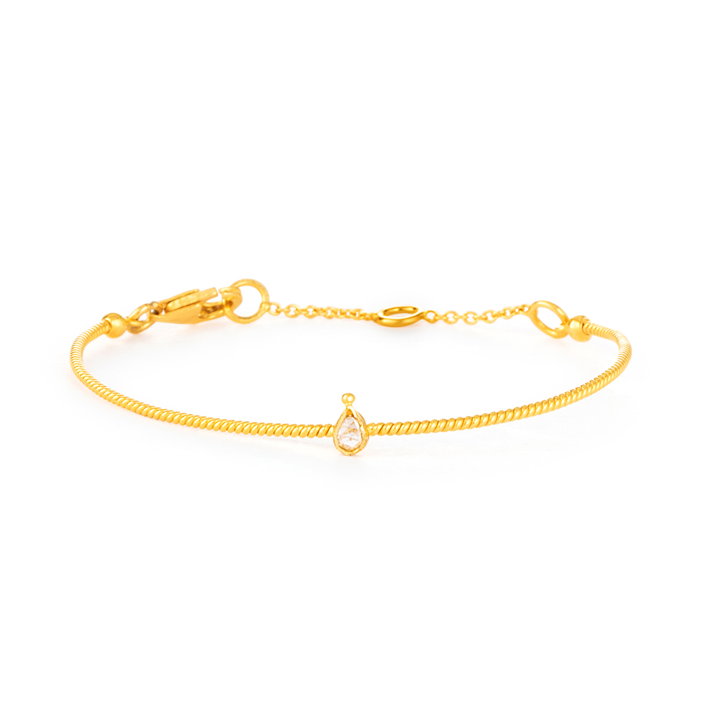 Diya 22ct Gold Ungeschliffene Rose Polki Diamant-Armband Diya 22ct Gold Ungeschliffene Rose Polki Diamant-Armband