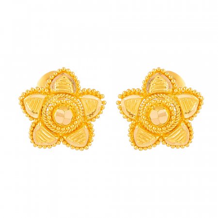 22 carat Yellow Gold Stud Earrings
