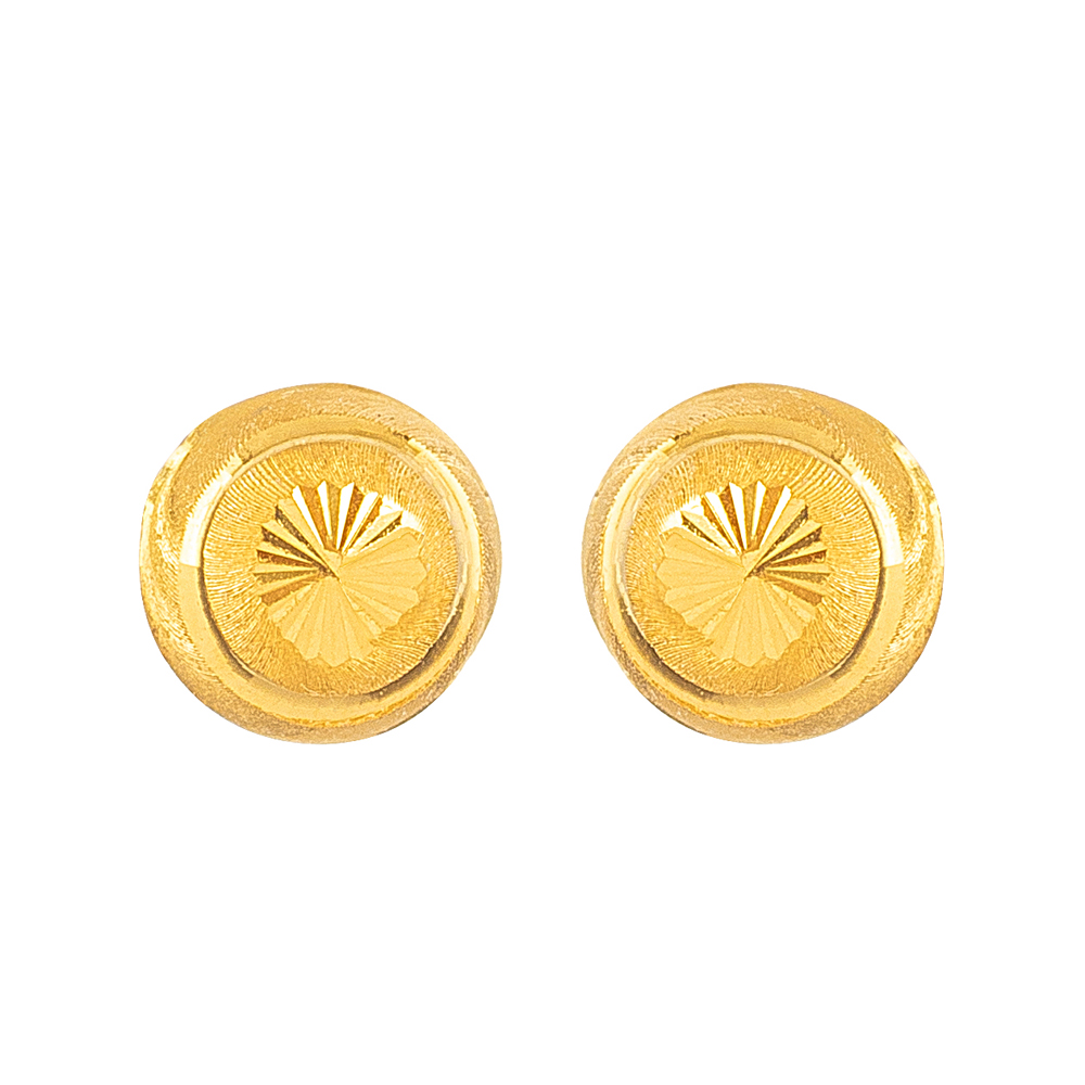 أقراط جومكي صغيرة مرصعة بالذهب عيار 22 قيراط أقراط جومكي صغيرة مرصعة بالذهب عيار 22 قيراط