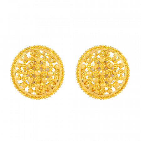 Jali 22ct Gold Stud Earring