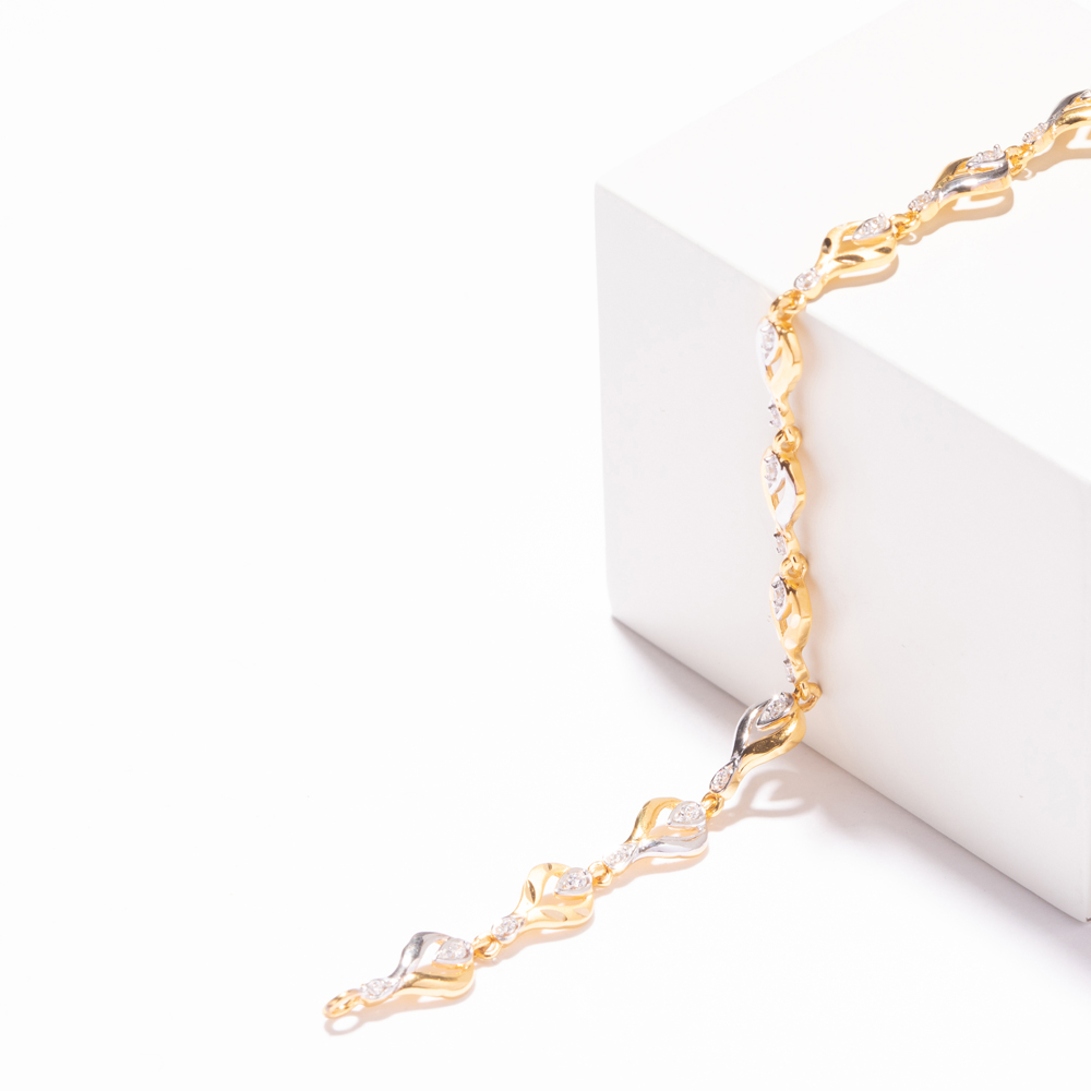 22 ayar altın CZ bayan bilezik 22 ayar altın CZ bayan bilezik