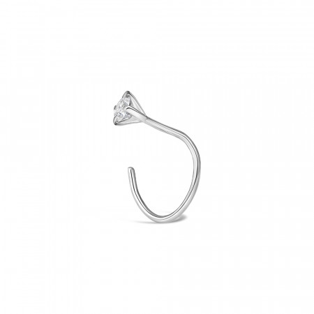 18ct White Gold Diamond Nose Pin | 0.06ct 18ct White Gold Diamond Nose Pin | 0.06ct