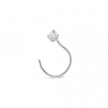 18ct White Gold Diamond Nose Pin | 0.06ct 18ct White Gold Diamond Nose Pin | 0.06ct