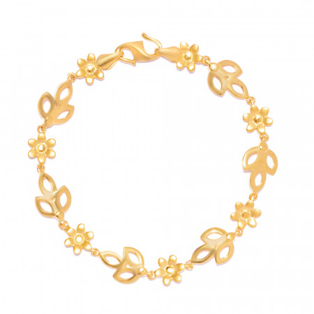 22ct Yellow Gold Floral Leaf Link Bracelet 22ct Yellow Gold Floral Leaf Link Bracelet