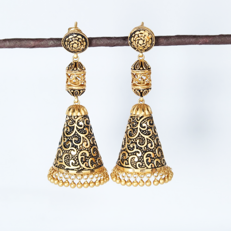 Antik Finish 22ct Gold Ohrring