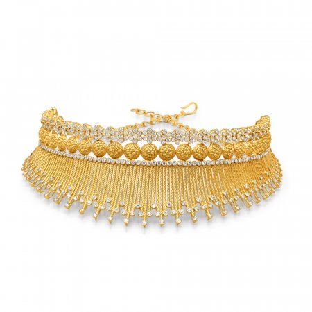 Anusha-Kollektion 22kt Gold Choker-Halskette