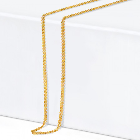 22 Ayar Altın | Baklalı Zincir | 18 İnç | 1,4 mm Kalınlık