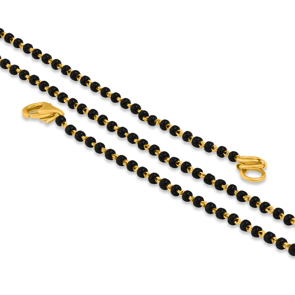 سلسلة مانغالسوترا ذهبية عيار 22 قيراط في 20 بوصة سلسلة مانغالسوترا ذهبية عيار 22 قيراط في 20 بوصة