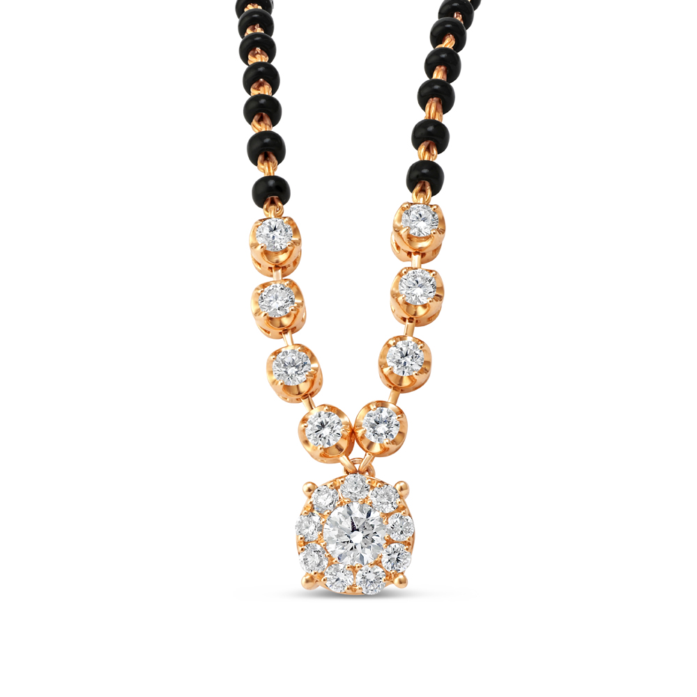 Diamant-Cluster V-Bar Mangalsutra Diamant-Cluster V-Bar Mangalsutra