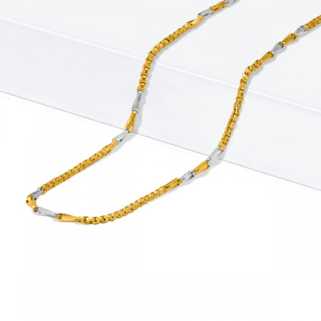 22ct Gold Chain with Rhodium Finish