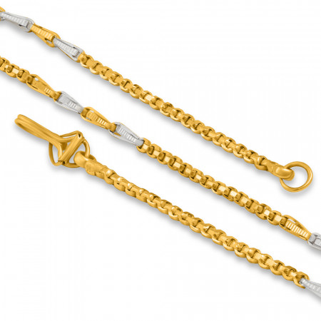 Rodyum Kaplamalı 22 Ayar Altın Zincir Rodyum Kaplamalı 22 Ayar Altın Zincir