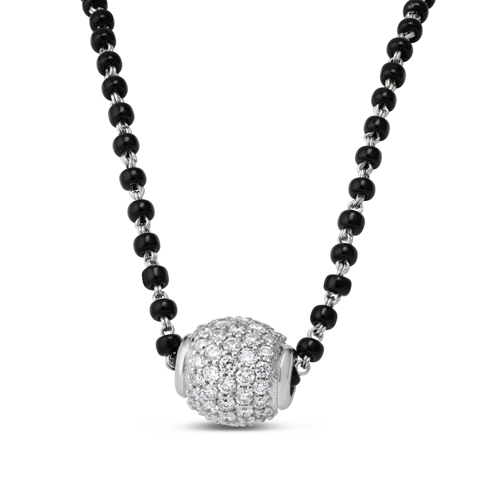 18 Ayar Beyaz Altın Mangalsutra 18 Ayar Beyaz Altın Mangalsutra