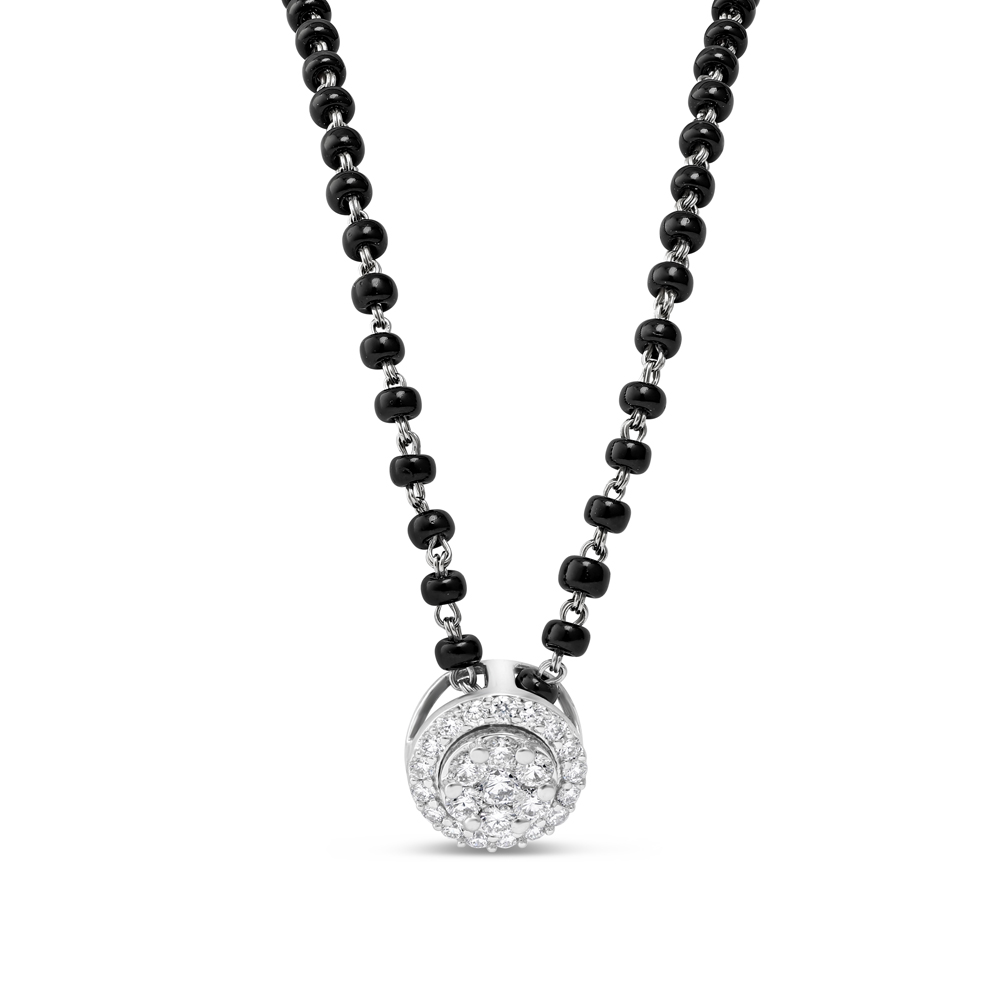 18 Ayar Beyaz Altın Mangalsutra 18 Ayar Beyaz Altın Mangalsutra