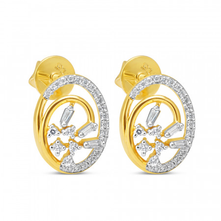 قرط ذهبي مرصع بأحجار CZ قرط ذهبي مرصع بأحجار CZ