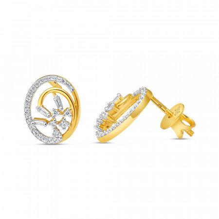 Gold Earring with CZ Stones Gold Earring with CZ Stones