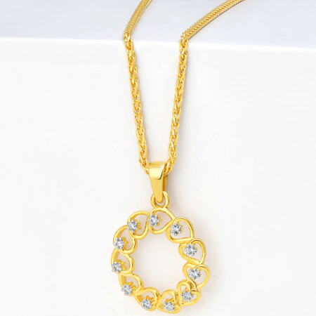 22ct Gold Heart Circle Pendant for Women 22ct Gold Heart Circle Pendant for Women