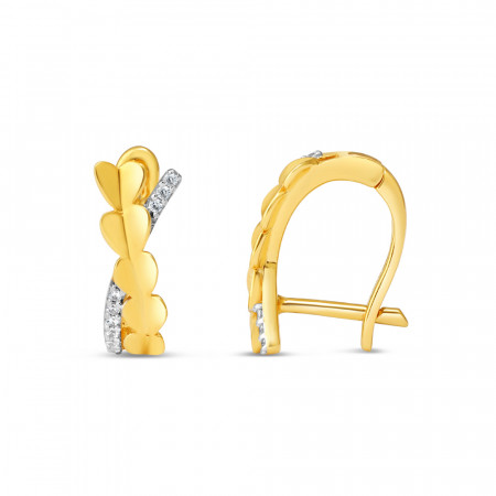 22ct Gold Herz-Motiv-Ohrringe mit CZ-Akzenten