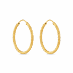 أقراط دائرية دائرية بتصميم منسوج ذهب 22 قيراط أقراط دائرية دائرية بتصميم منسوج ذهب 22 قيراط