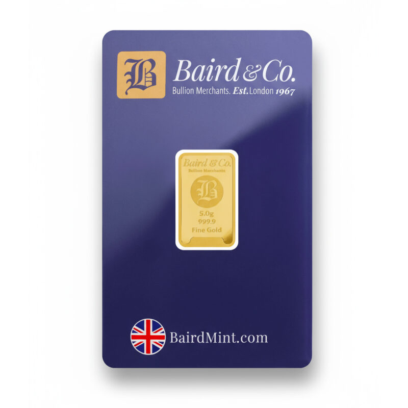 Baird & Co. Made Fine Pure Gold Bar 20gms Baird & Co. Made Fine Pure Gold Bar 20gms