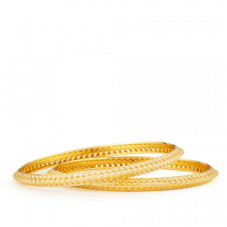 22ct Gold Set of Two Bangles (Size 2.4) 22ct Gold Set of Two Bangles (Size 2.4)