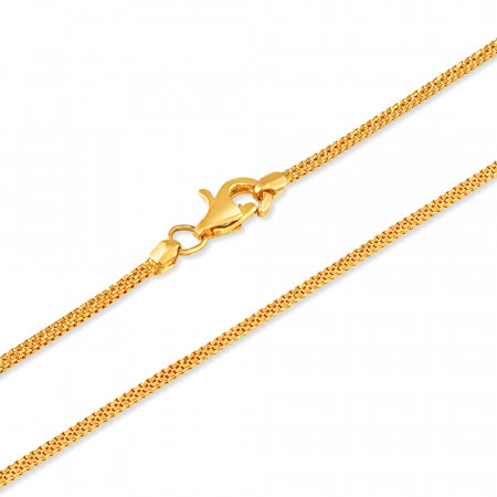 سلسلة ذيل ثعلب ذهبي عيار 22 قيراط للجنسين |17.5 بوصة سلسلة ذيل ثعلب ذهبي عيار 22 قيراط للجنسين |17.5 بوصة