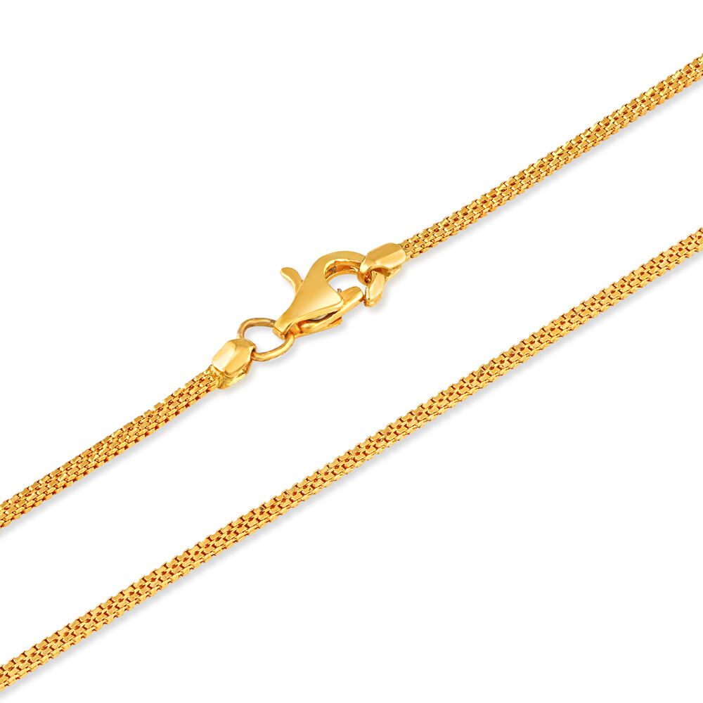 سلسلة ذيل ثعلب ذهبي عيار 22 قيراط للجنسين |17.5 بوصة سلسلة ذيل ثعلب ذهبي عيار 22 قيراط للجنسين |17.5 بوصة