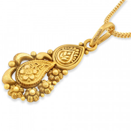 22ct Gold Antique Paisley Pendant for Women