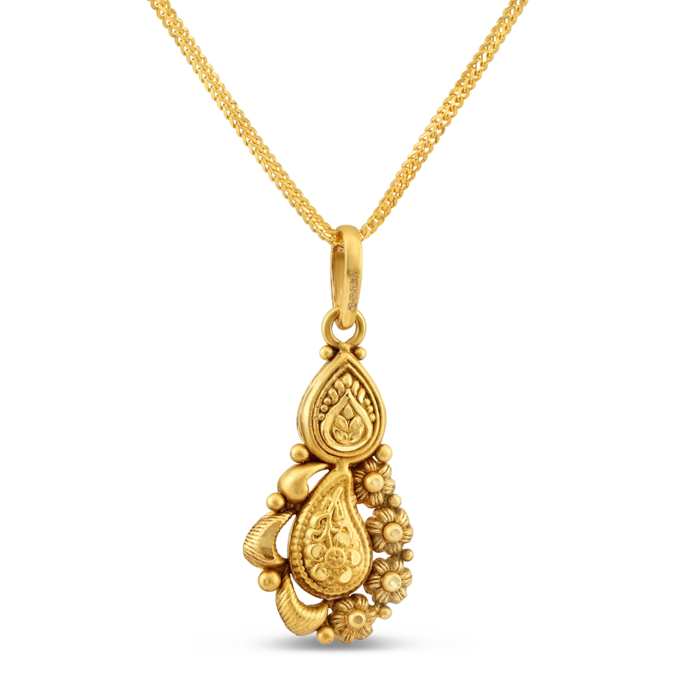 22ct Gold Antique Paisley Pendant for Women