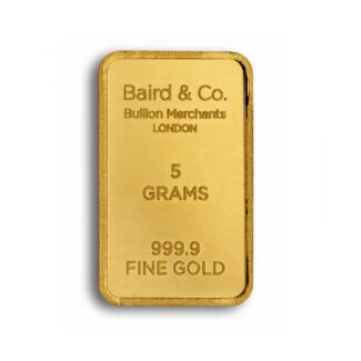 Baird & Co. Made 5gm Fine Gold Bar Baird & Co. Made 5gm Fine Gold Bar