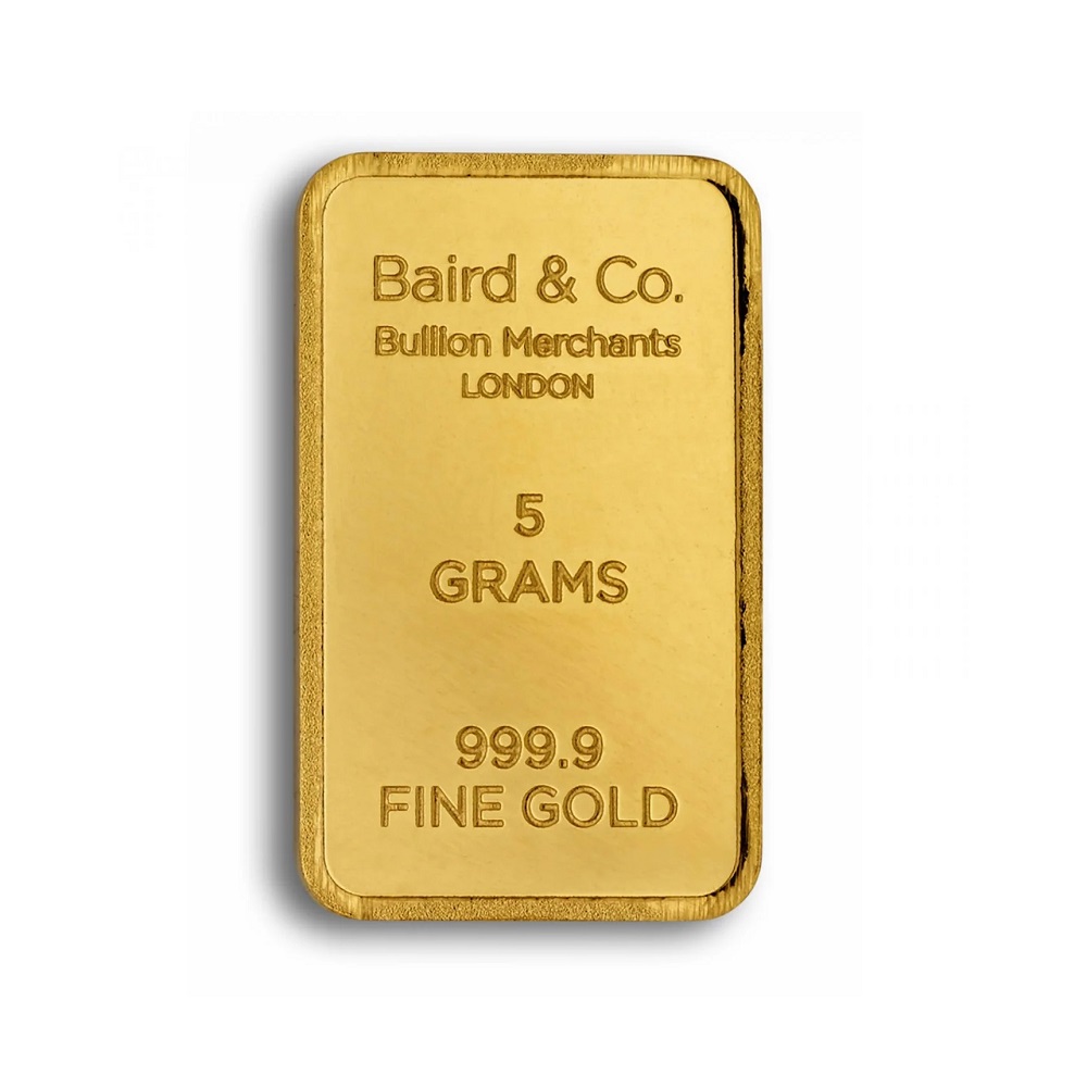 Baird & Co. Made 5gm Fine Gold Bar