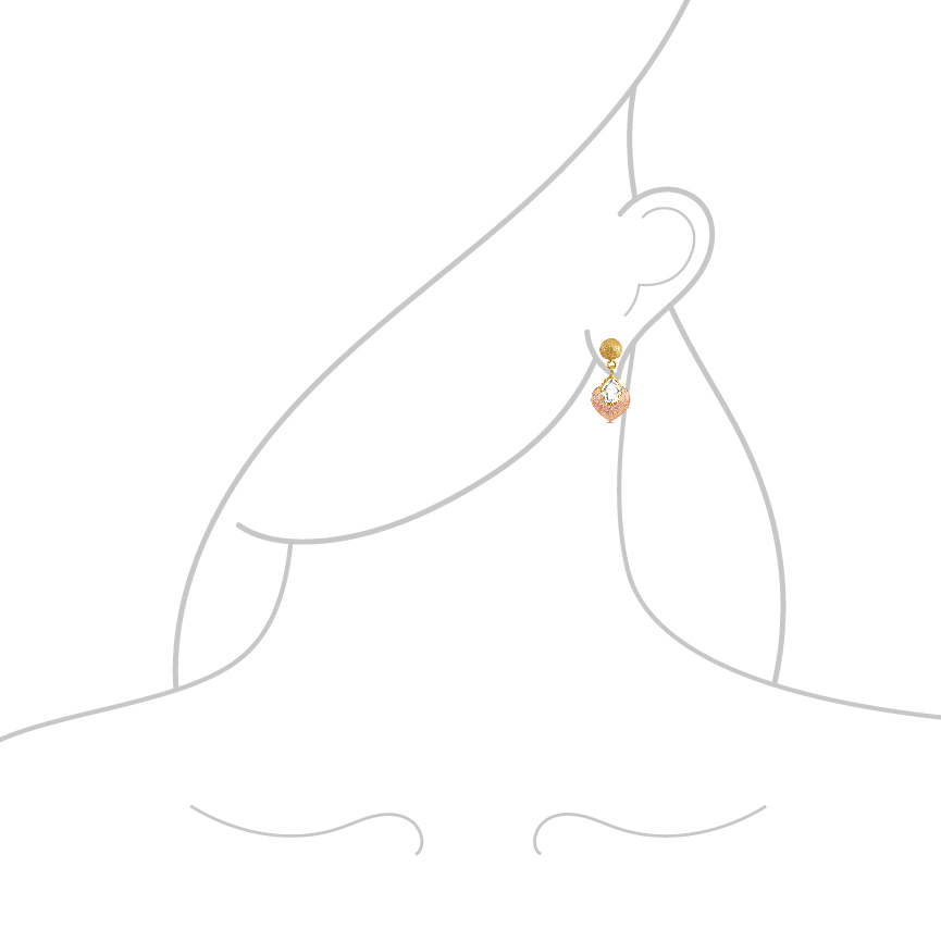 قرط من الذهب عيار 22 قيراط للنساء قرط من الذهب عيار 22 قيراط للنساء