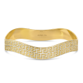 Gold Bangle With Rhodium Finish | Size 2.6