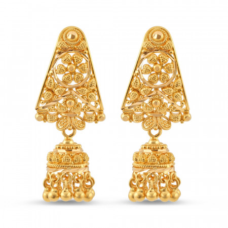 Jali 22ct Gold Jumkha Earring Jali 22ct Gold Jumkha Earring