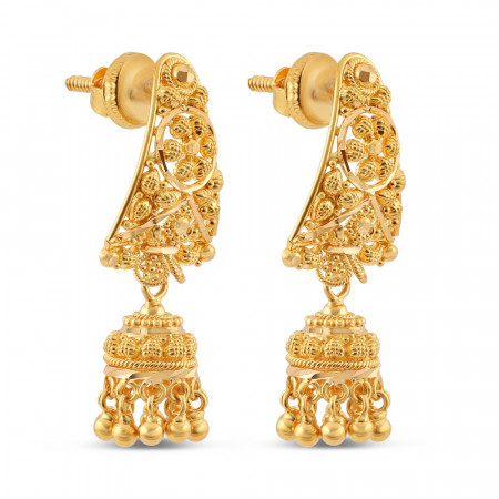 Jali 22ct Gold Jumkha Earring