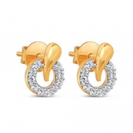 Teardrop CZ Gold Stud Earrings Teardrop CZ Gold Stud Earrings